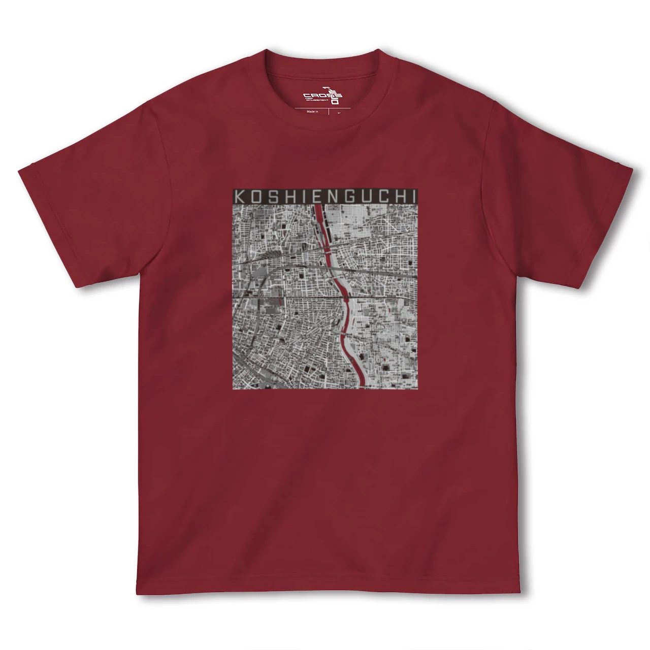 【甲子園口（兵庫県）】地図柄ヘビーウェイトTシャツ
