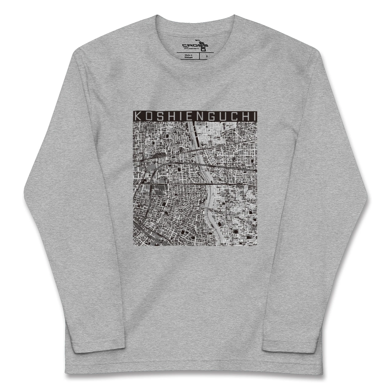 【甲子園口（兵庫県）】地図柄ロングスリーブTシャツ