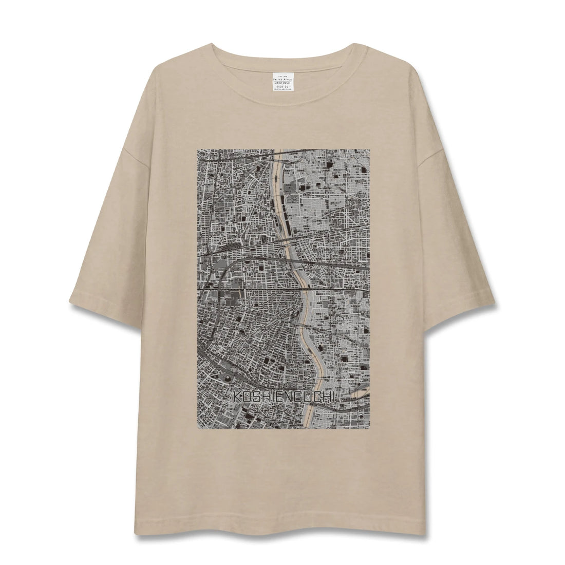 【甲子園口(兵庫県)】地図柄ビッグシルエットTシャツ