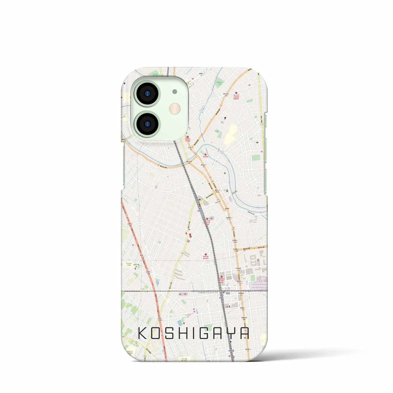 【越谷（埼玉県）】地図柄iPhoneケース（バックカバータイプ）