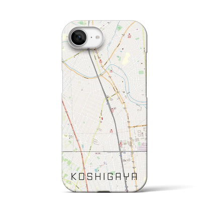 【越谷（埼玉県）】地図柄iPhoneケース（バックカバータイプ）