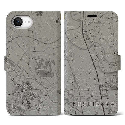 【越谷（埼玉県）】地図柄iPhoneケース（手帳タイプ）