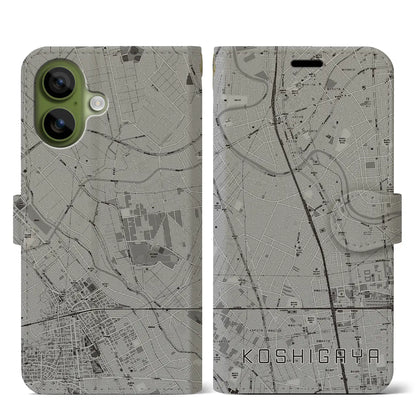 【越谷（埼玉県）】地図柄iPhoneケース（手帳タイプ）