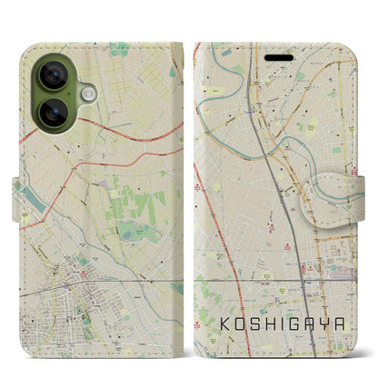 【越谷（埼玉県）】地図柄iPhoneケース（手帳タイプ）