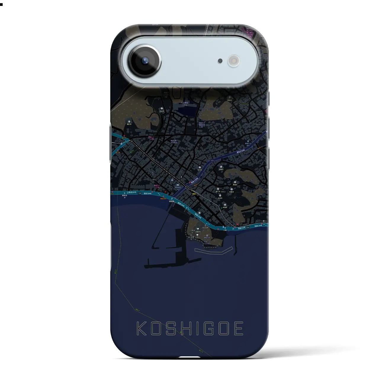 【腰越（神奈川県）】地図柄iPhoneケース（バックカバータイプ）