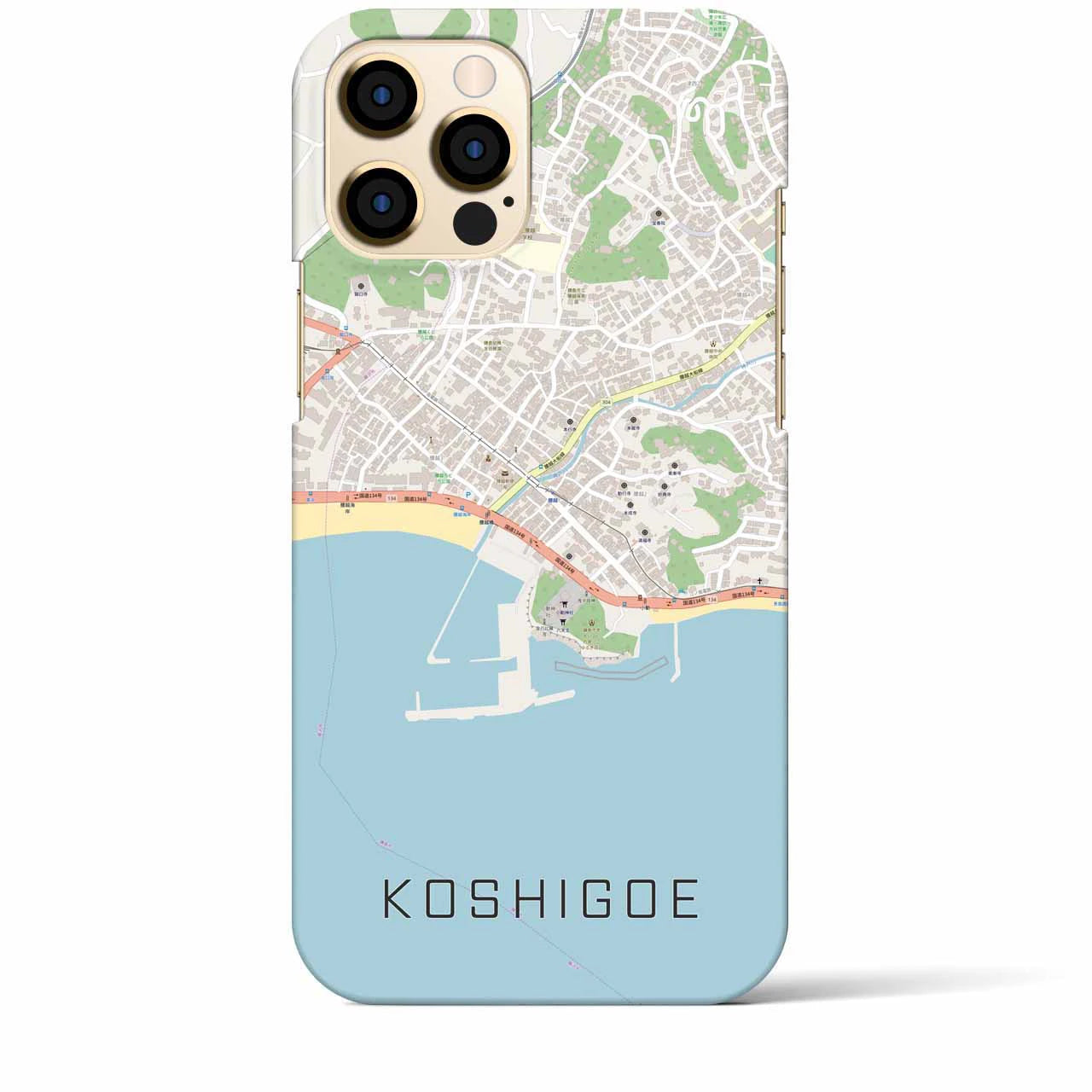 【腰越（神奈川県）】地図柄iPhoneケース（バックカバータイプ）