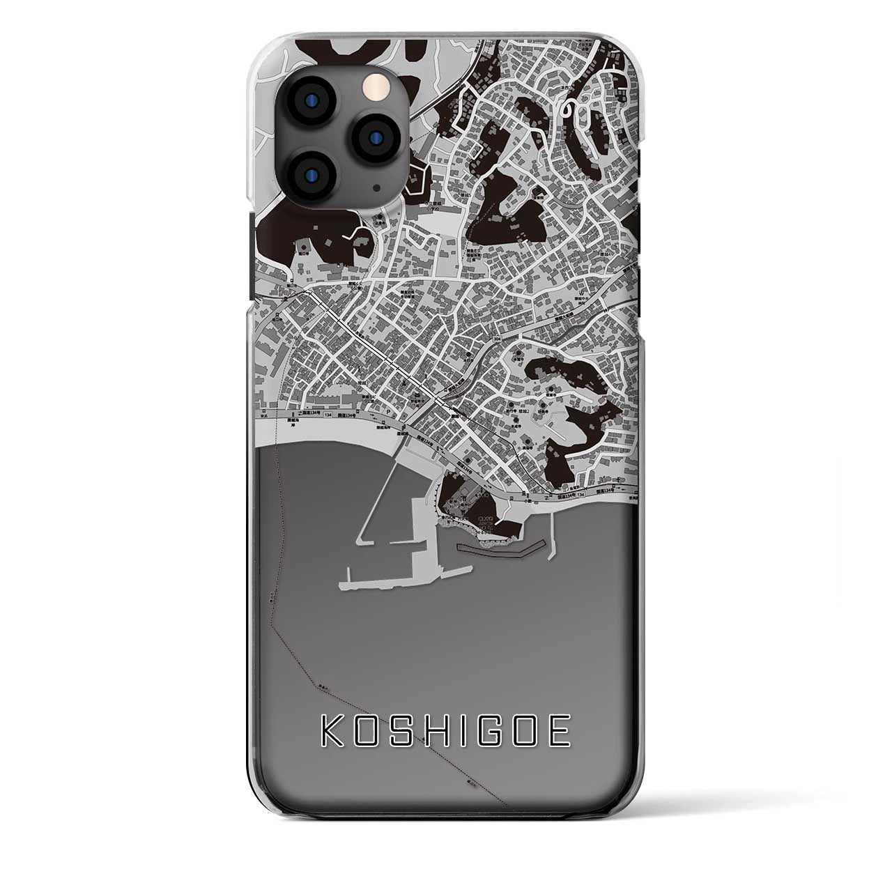 【腰越（神奈川県）】地図柄iPhoneケース（クリアタイプ）