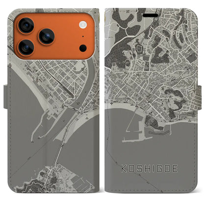 【腰越（神奈川県）】地図柄iPhoneケース（手帳タイプ）