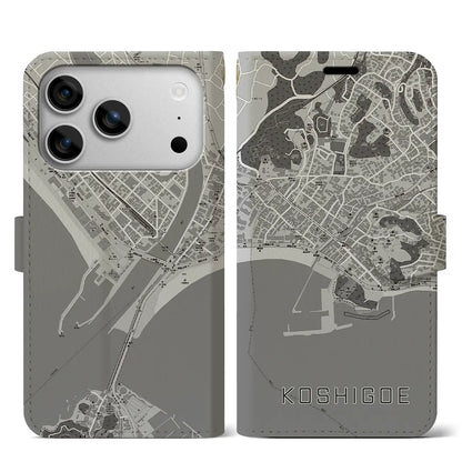 【腰越（神奈川県）】地図柄iPhoneケース（手帳タイプ）