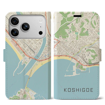 【腰越（神奈川県）】地図柄iPhoneケース（手帳タイプ）