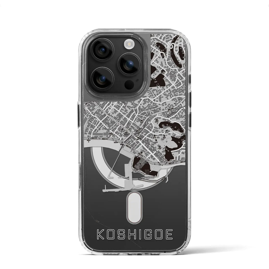 【腰越（神奈川県）】地図柄iPhoneケース（MagSafeタイプ）