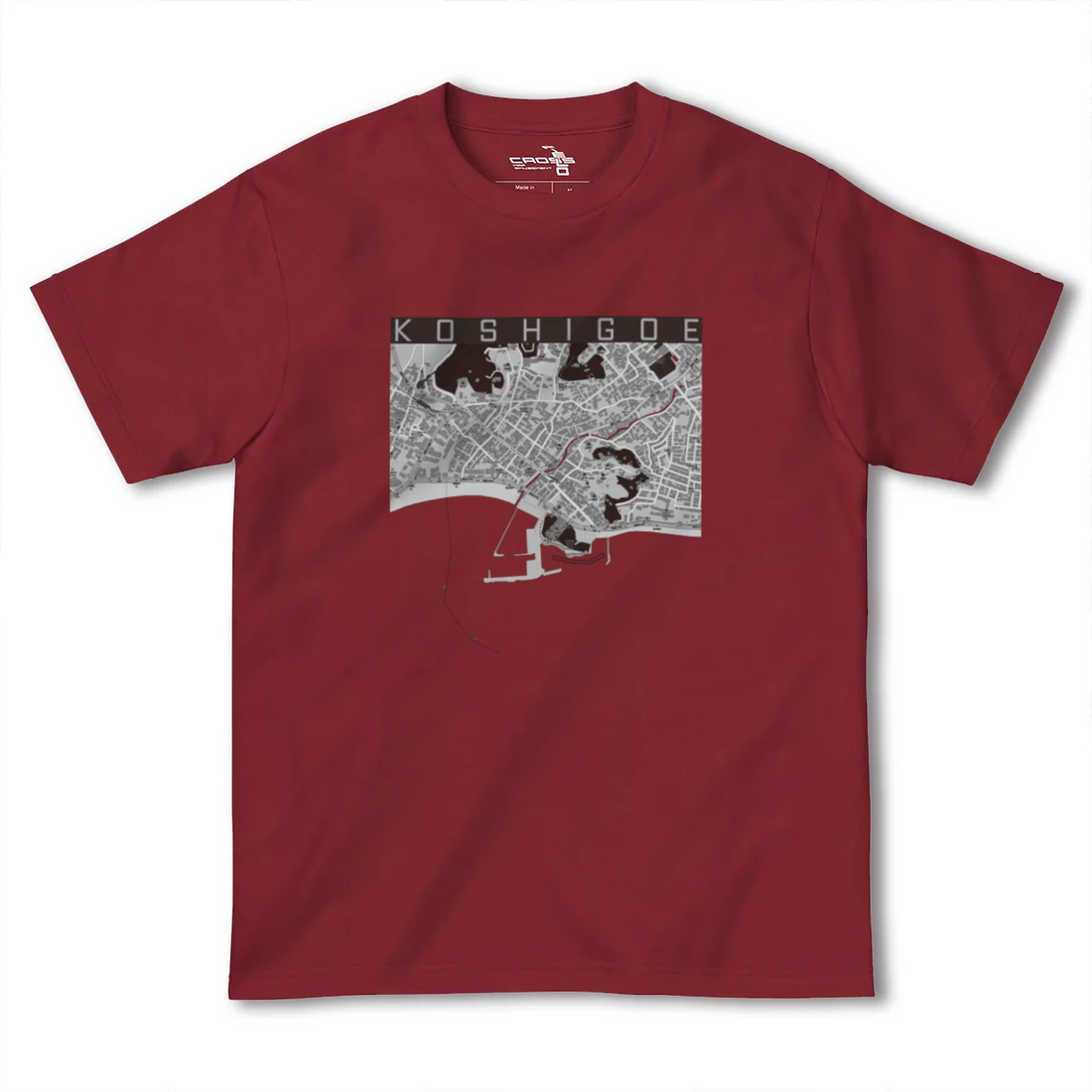 【腰越(神奈川県)】地図柄ヘビーウェイトTシャツ