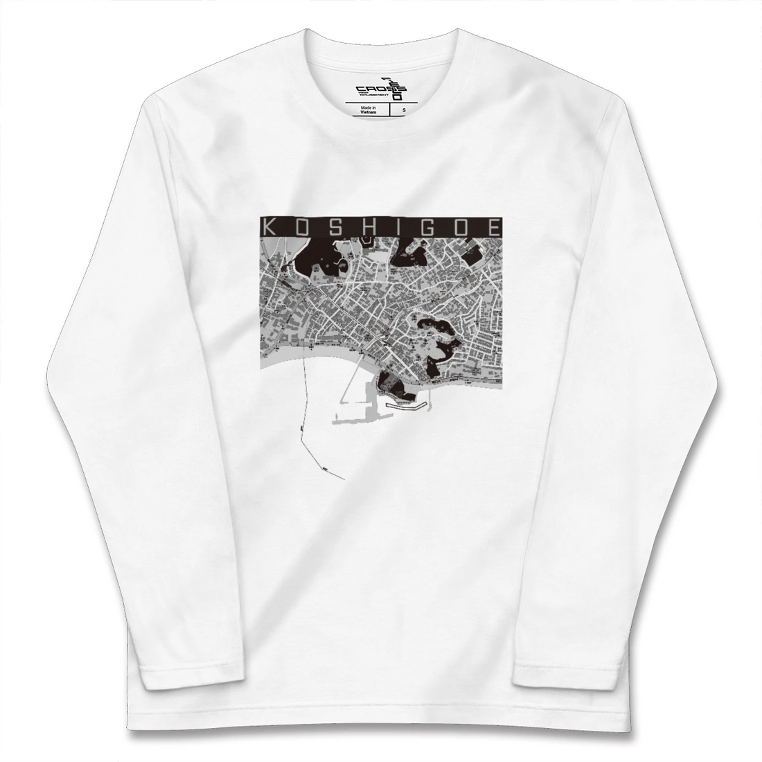 【腰越(神奈川県)】地図柄ロングスリーブTシャツ