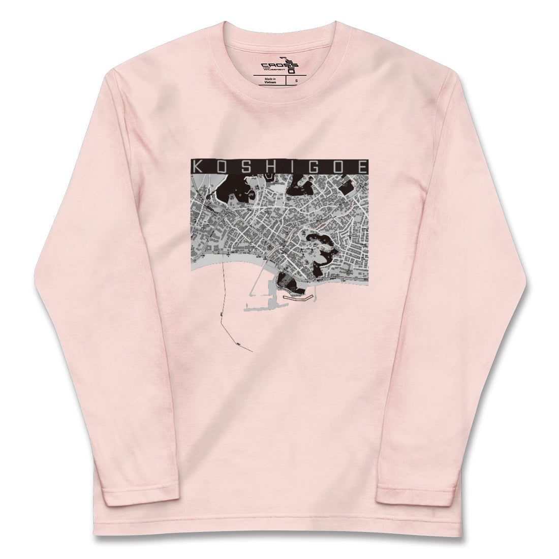 【腰越（神奈川県）】地図柄ロングスリーブTシャツ