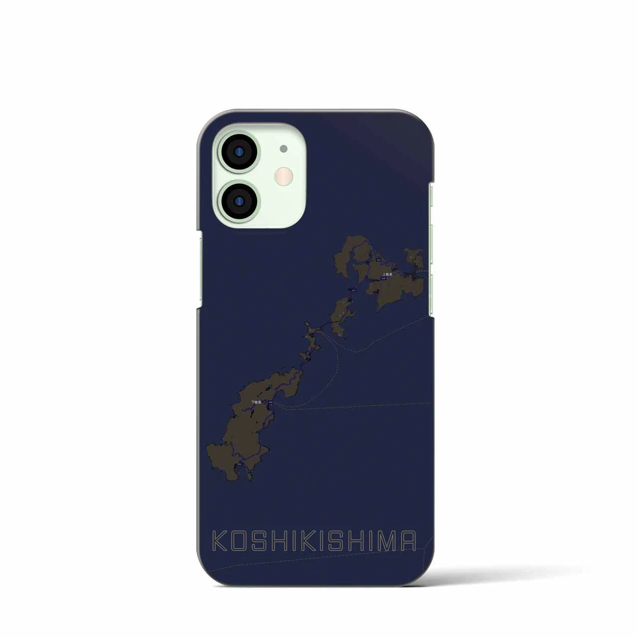 【甑島（鹿児島県）】地図柄iPhoneケース（バックカバータイプ）