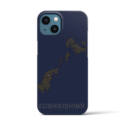 【甑島（鹿児島県）】地図柄iPhoneケース（バックカバータイプ）