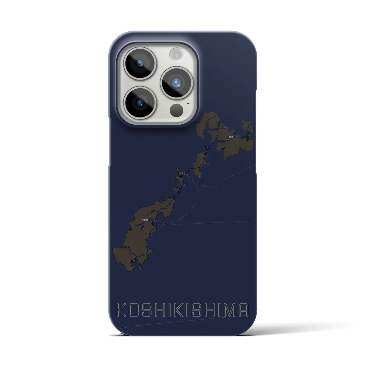 【甑島（鹿児島県）】地図柄iPhoneケース（バックカバータイプ）