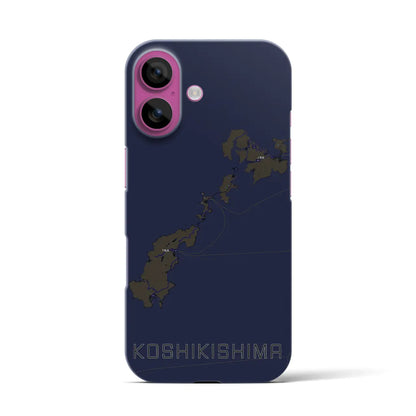 【甑島（鹿児島県）】地図柄iPhoneケース（バックカバータイプ）