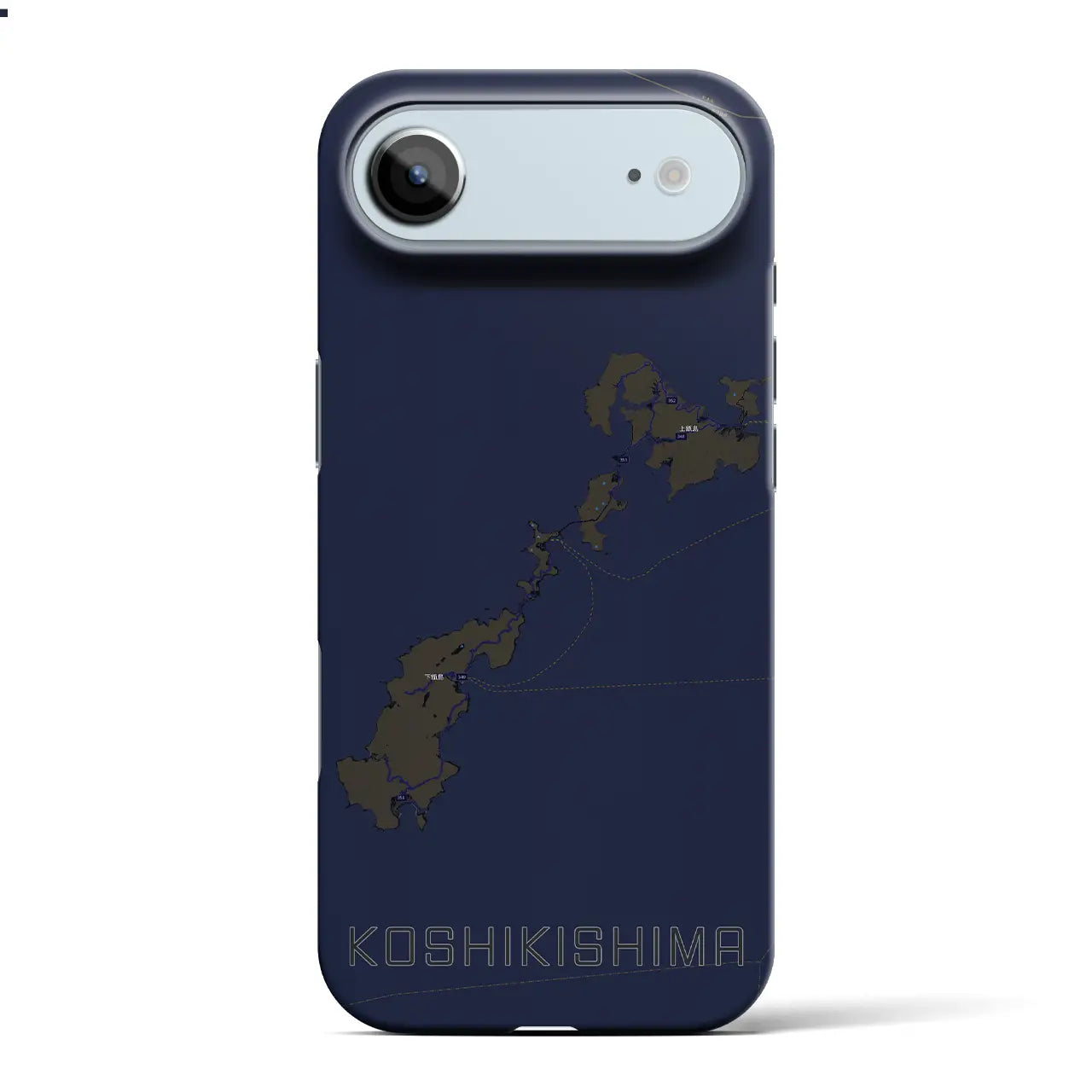 【甑島（鹿児島県）】地図柄iPhoneケース（バックカバータイプ）
