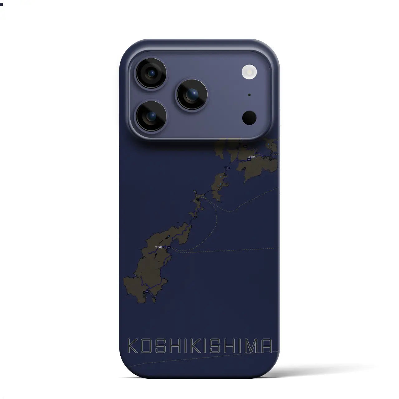 【甑島（鹿児島県）】地図柄iPhoneケース（バックカバータイプ）