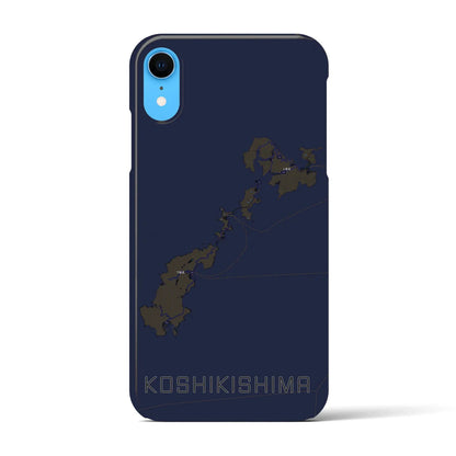 【甑島（鹿児島県）】地図柄iPhoneケース（バックカバータイプ）