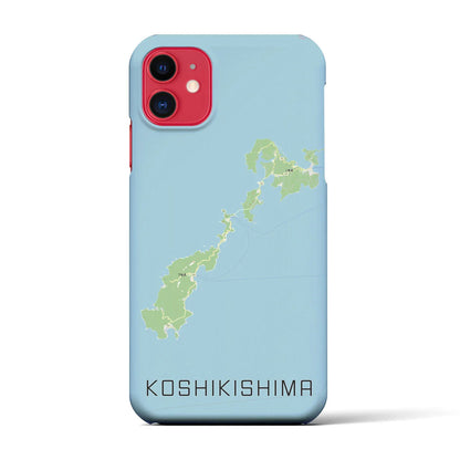 【甑島（鹿児島県）】地図柄iPhoneケース（バックカバータイプ）