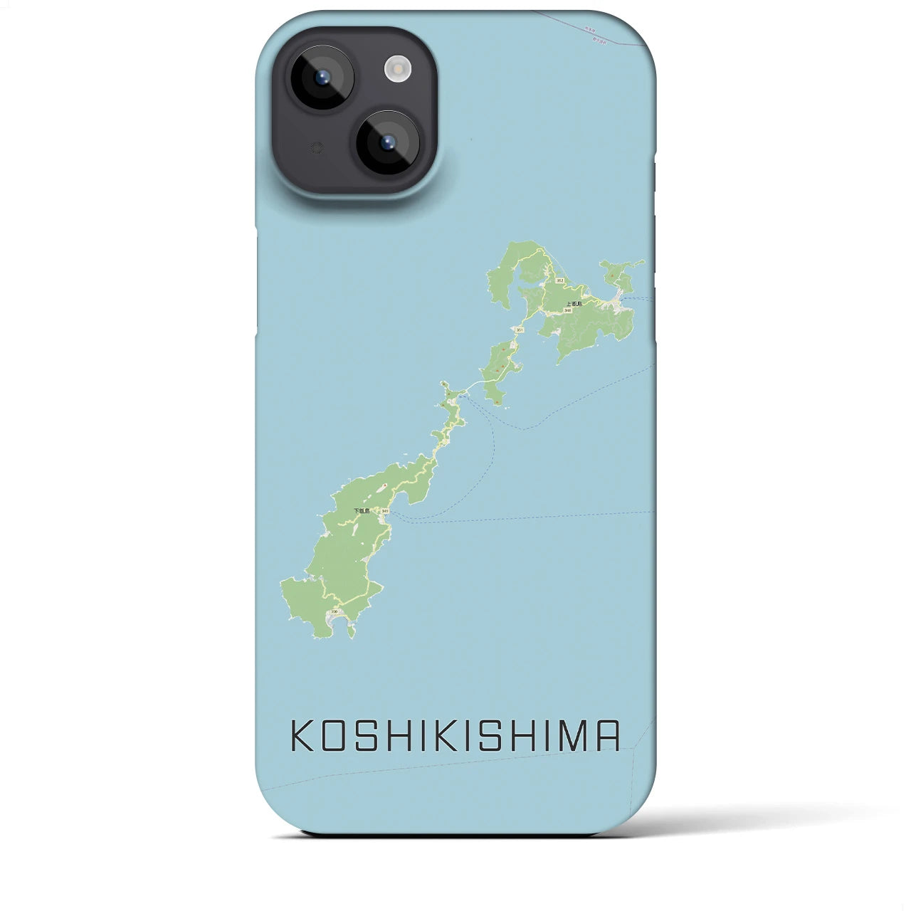 【甑島（鹿児島県）】地図柄iPhoneケース（バックカバータイプ）