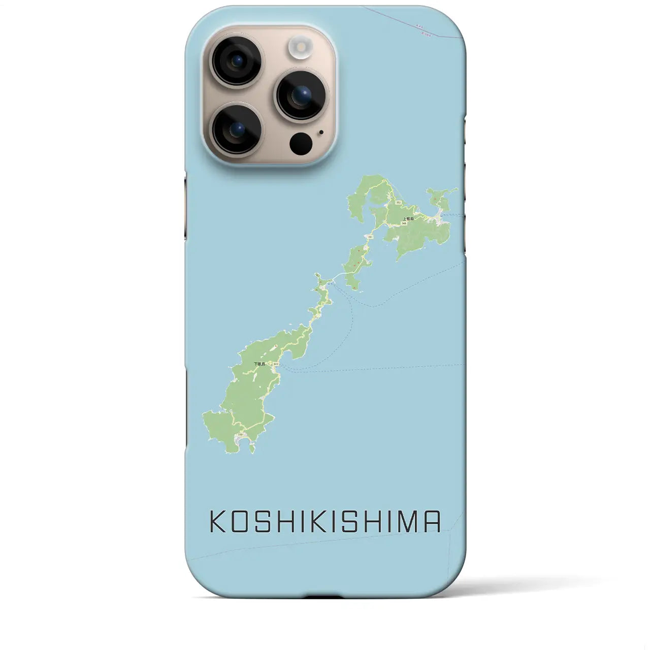 【甑島（鹿児島県）】地図柄iPhoneケース（バックカバータイプ）