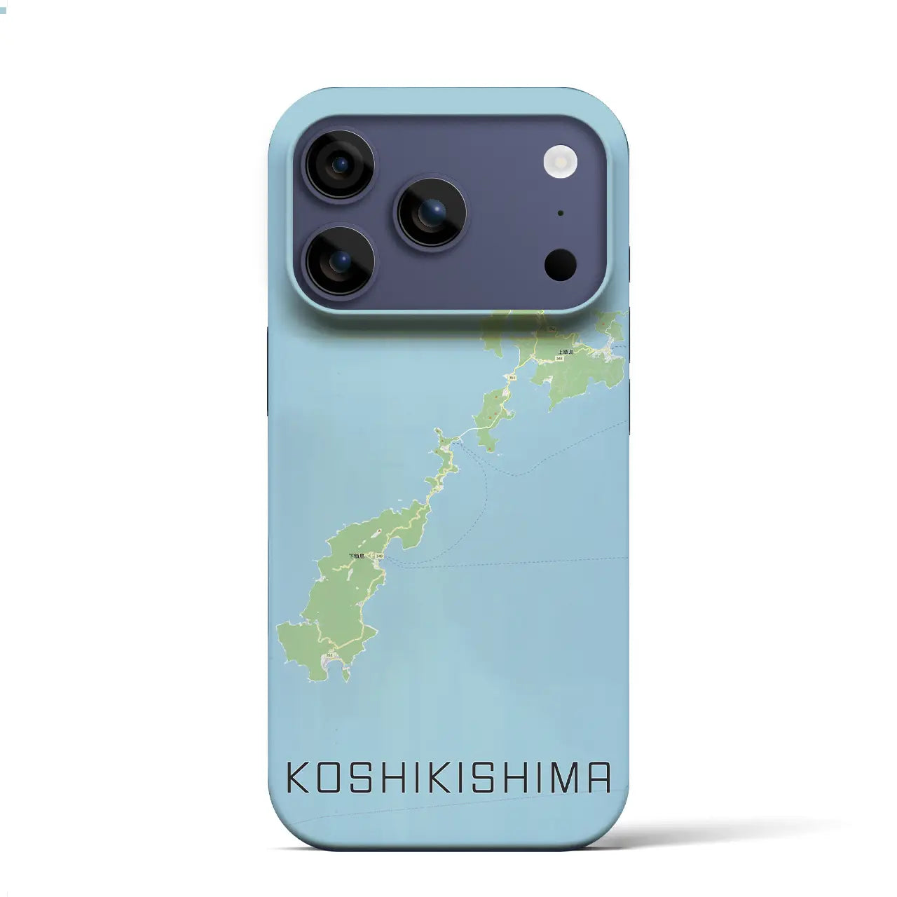 【甑島（鹿児島県）】地図柄iPhoneケース（バックカバータイプ）