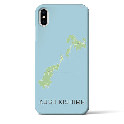 【甑島（鹿児島県）】地図柄iPhoneケース（バックカバータイプ）
