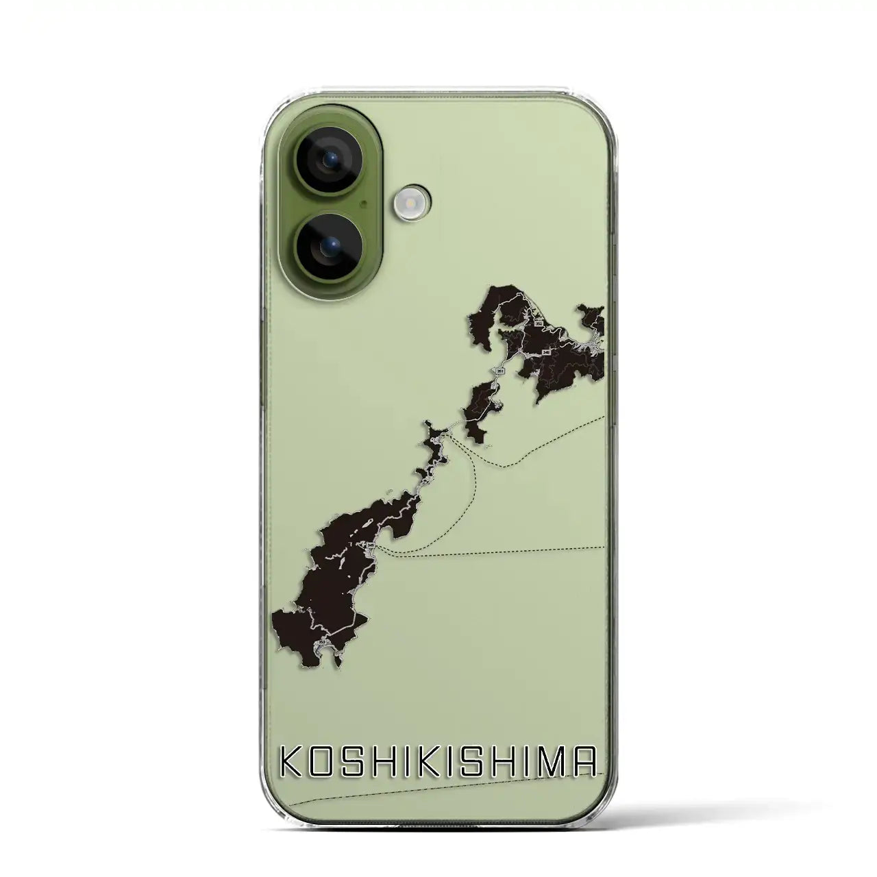 【甑島（鹿児島県）】地図柄iPhoneケース（クリアタイプ）