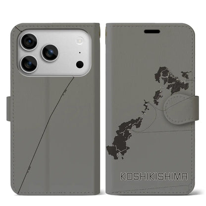 【甑島（鹿児島県）】地図柄iPhoneケース（手帳タイプ）