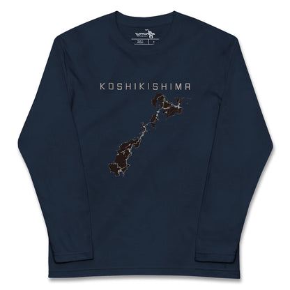 【甑島（鹿児島県）】地図柄ロングスリーブTシャツ