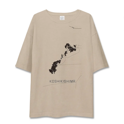 【甑島（鹿児島県）】地図柄ビッグシルエットTシャツ