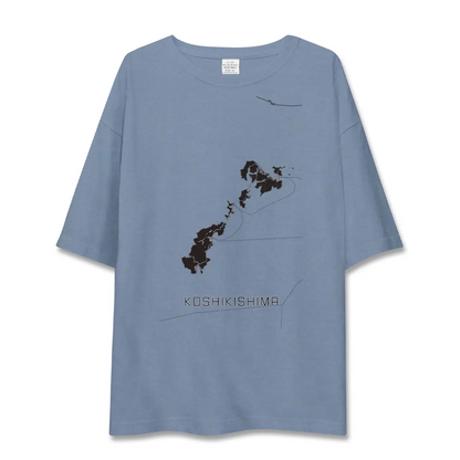 【甑島（鹿児島県）】地図柄ビッグシルエットTシャツ
