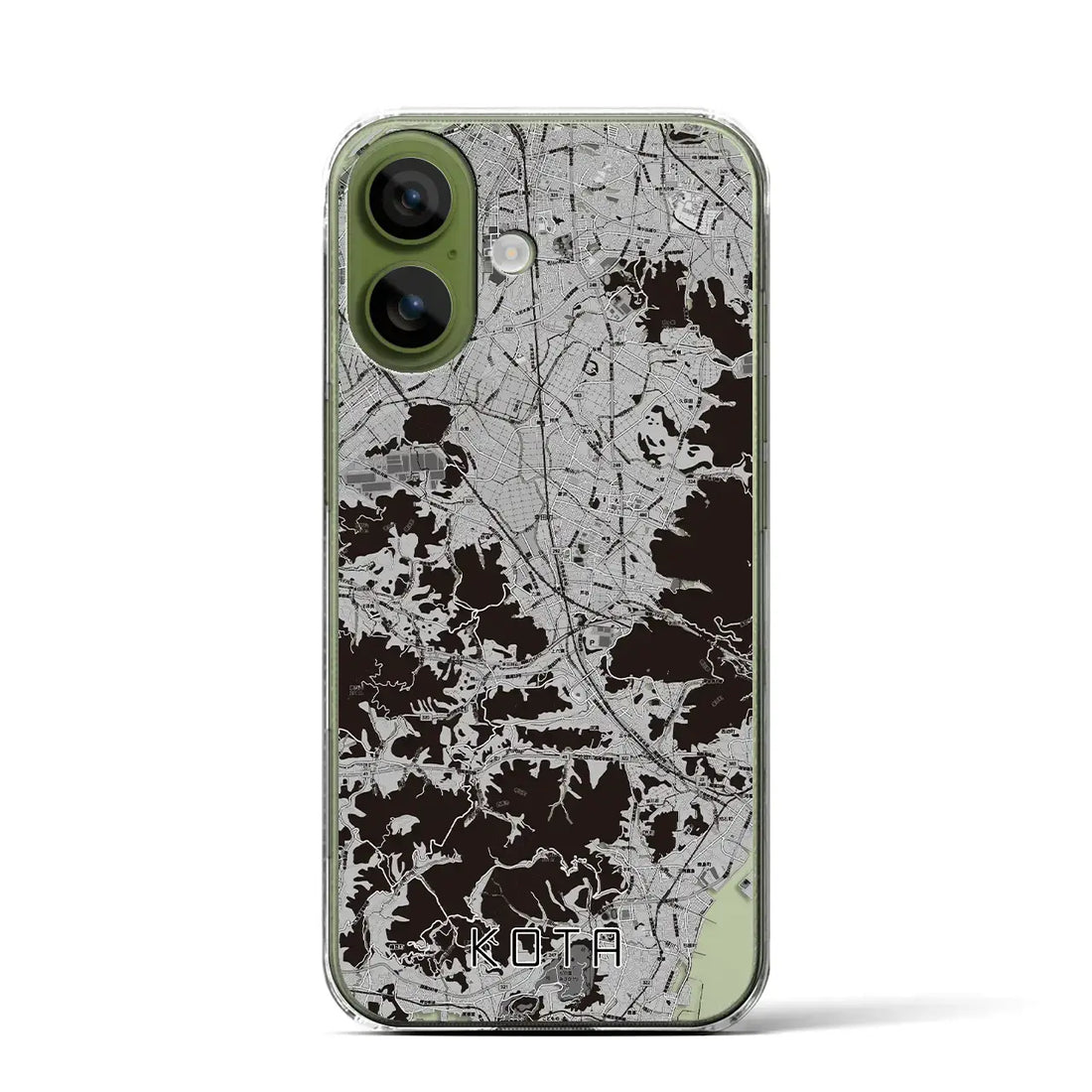 【幸田(愛知県)】地図柄iPhoneケース(クリアタイプ)モノトーン・iPhone 17 Pro Max 用