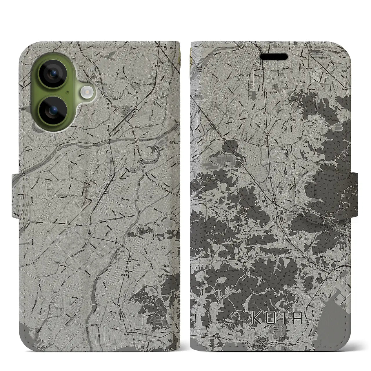 【幸田（愛知県）】地図柄iPhoneケース（手帳タイプ）