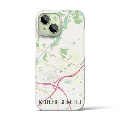 【犢橋町（千葉県）】地図柄iPhoneケース（バックカバータイプ）