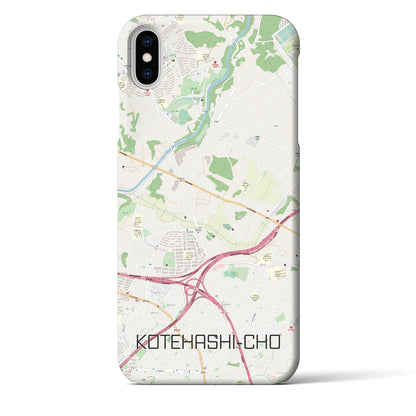 【犢橋町（千葉県）】地図柄iPhoneケース（バックカバータイプ）