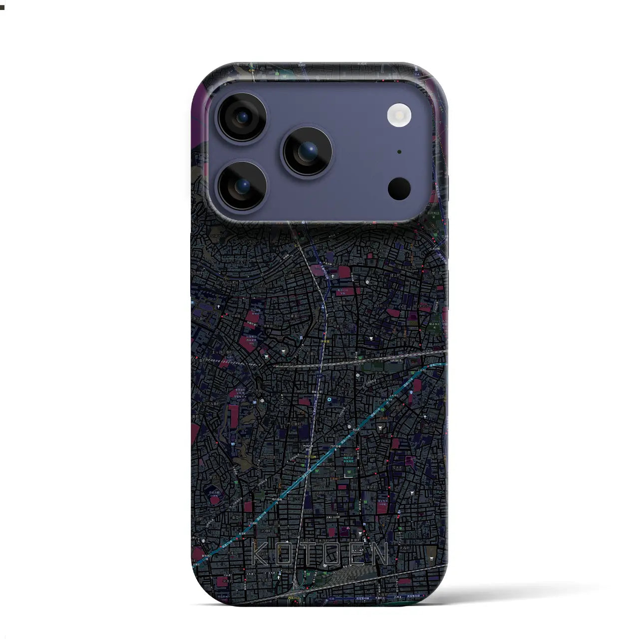 【甲東園（兵庫県）】地図柄iPhoneケース（バックカバータイプ）