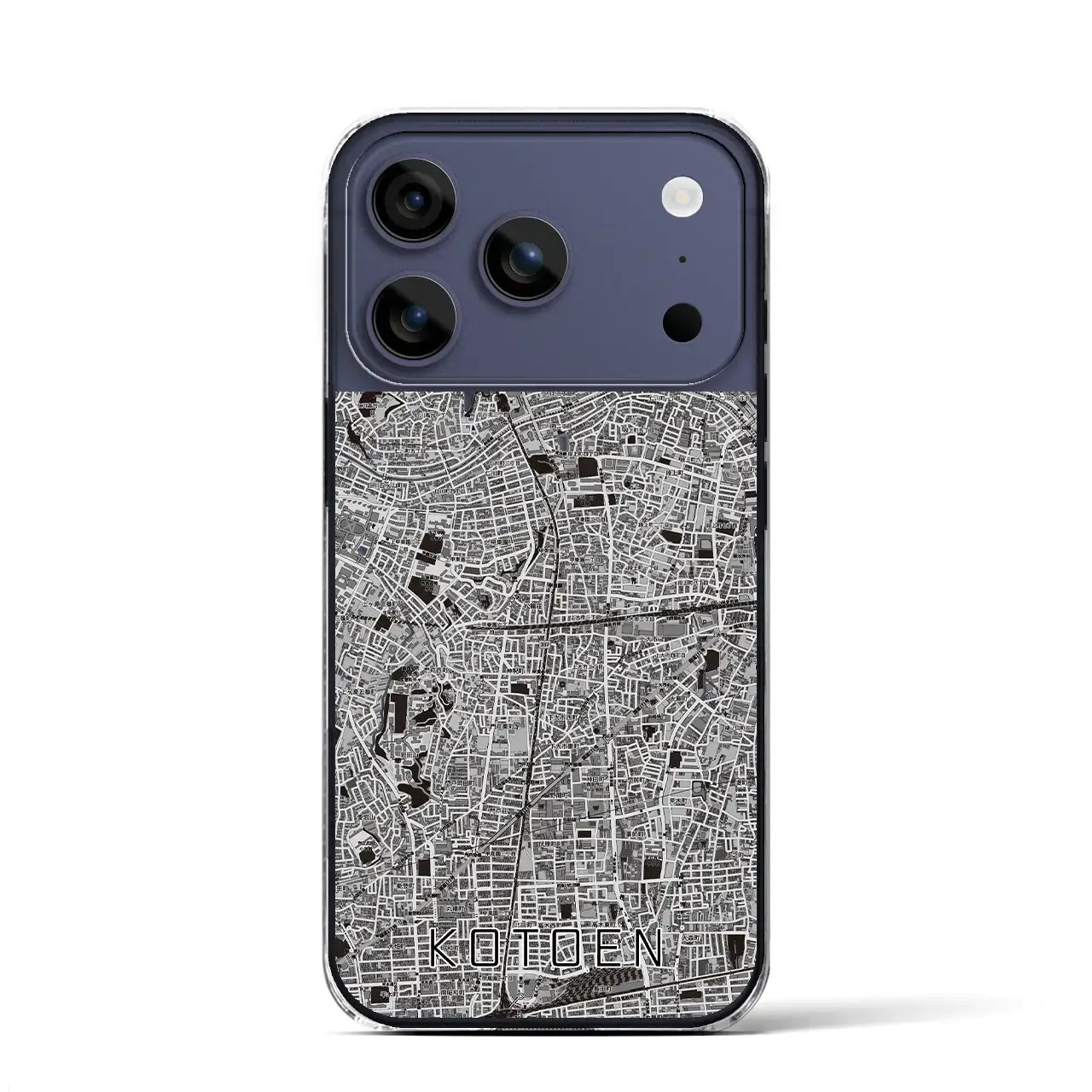 【甲東園（兵庫県）】地図柄iPhoneケース（クリアタイプ）