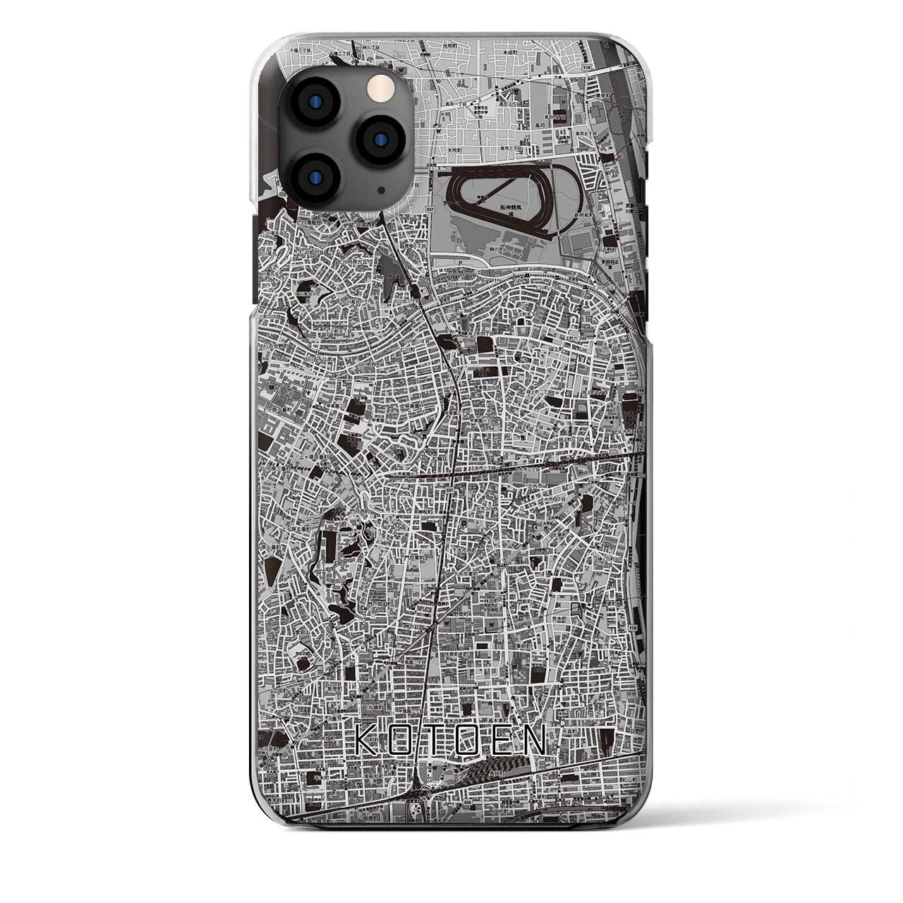 【甲東園（兵庫県）】地図柄iPhoneケース（クリアタイプ）