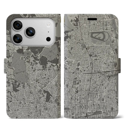 【甲東園（兵庫県）】地図柄iPhoneケース（手帳タイプ）