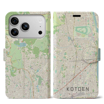 【甲東園（兵庫県）】地図柄iPhoneケース（手帳タイプ）