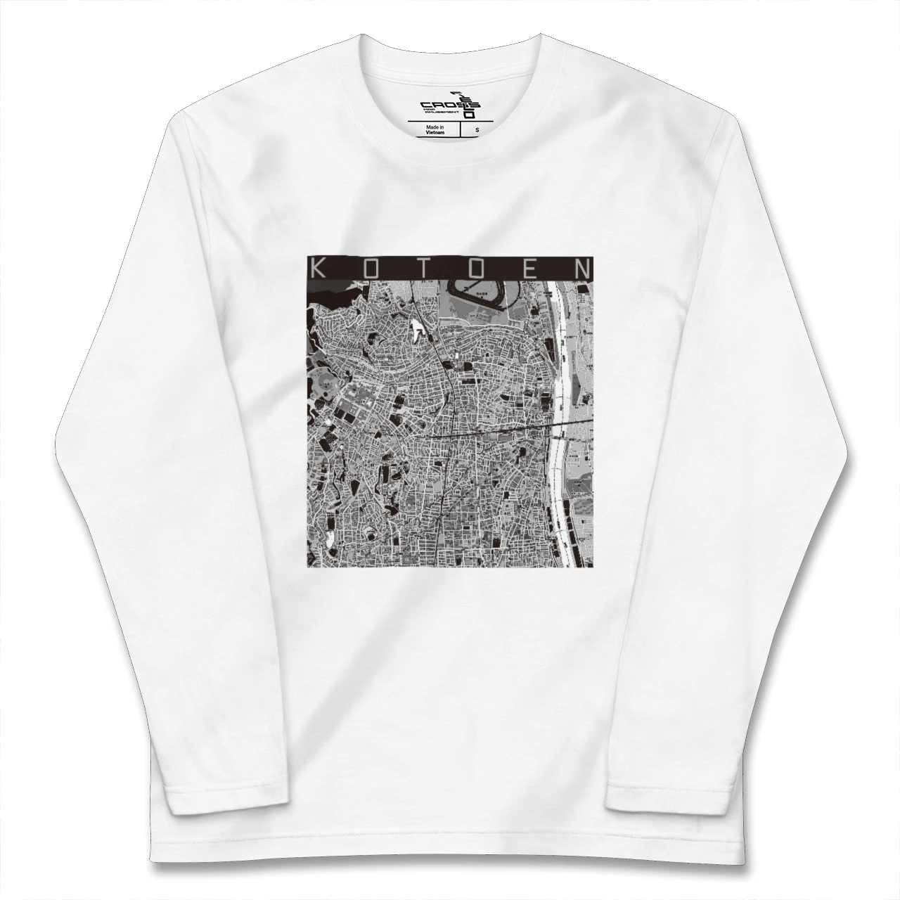 【甲東園（兵庫県）】地図柄ロングスリーブTシャツ