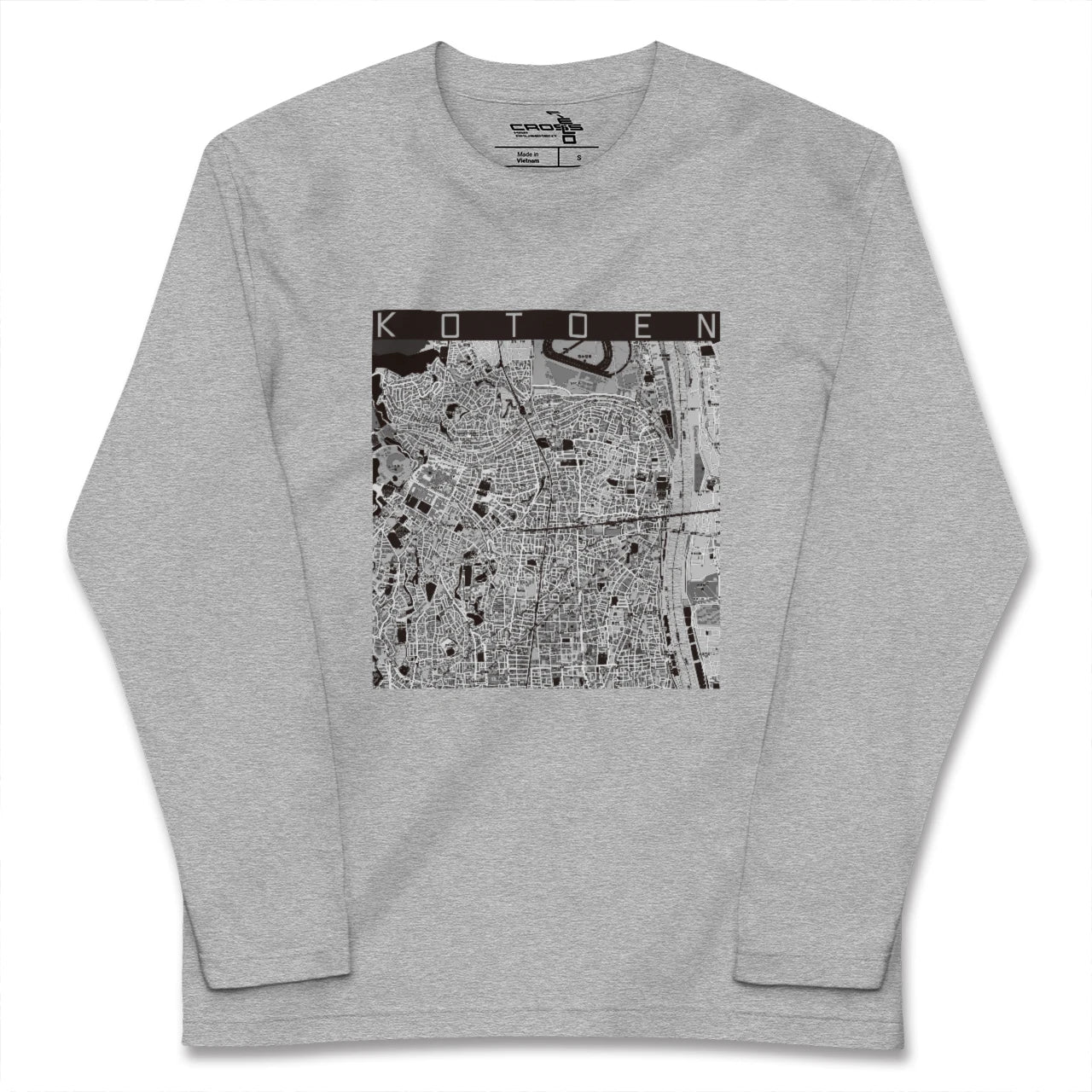 【甲東園（兵庫県）】地図柄ロングスリーブTシャツ