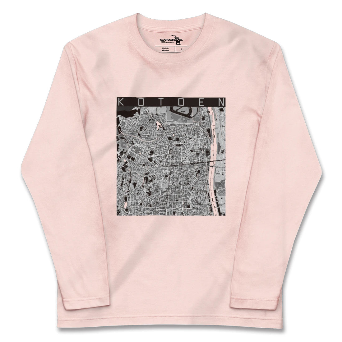 【甲東園（兵庫県）】地図柄ロングスリーブTシャツ