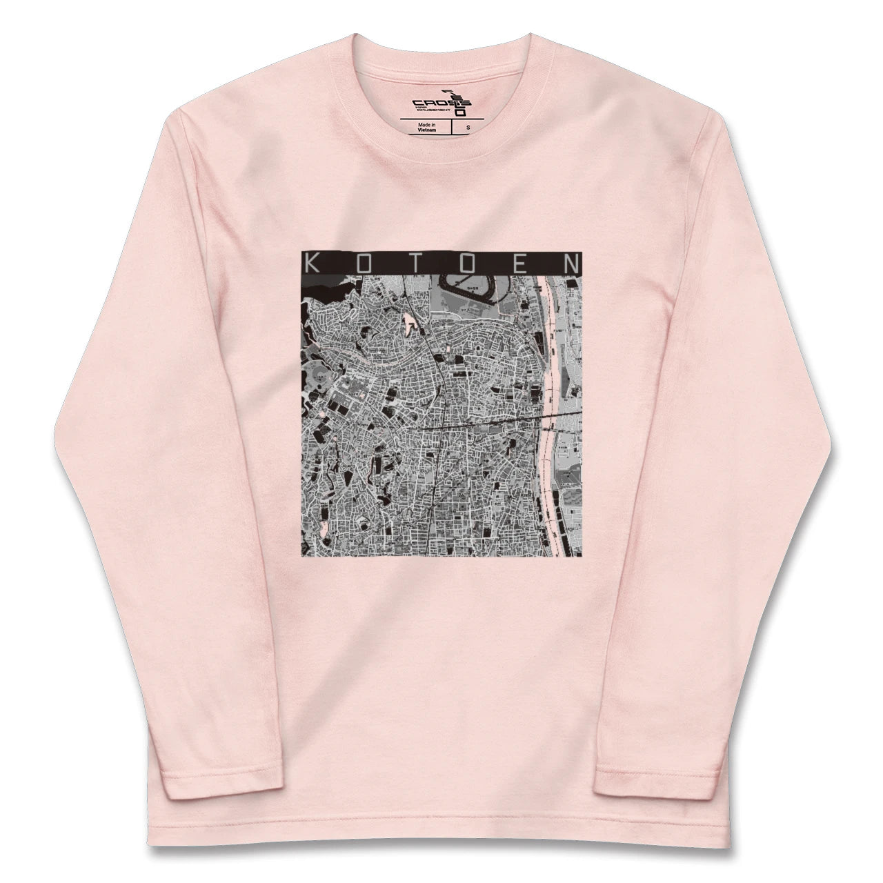 【甲東園（兵庫県）】地図柄ロングスリーブTシャツ