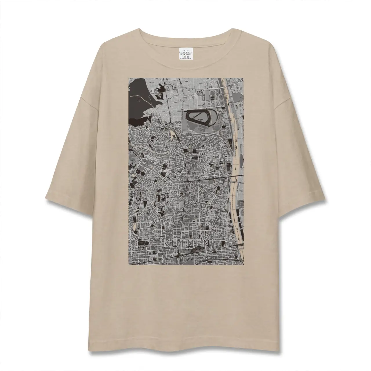【甲東園（兵庫県）】地図柄ビッグシルエットTシャツ