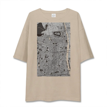 【甲東園（兵庫県）】地図柄ビッグシルエットTシャツ